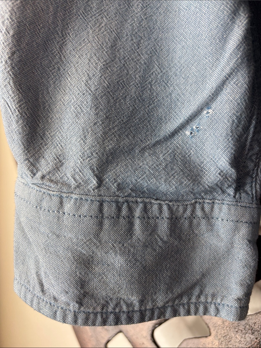 💙 Carhartt Men’s Long Sleeve Button Up Shirt Large Light Blue Cotton Workwear - Picture 3 of 10